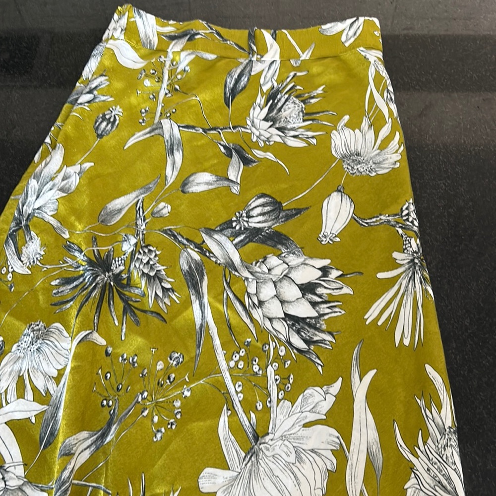 Zara maxi skirt XS green print
